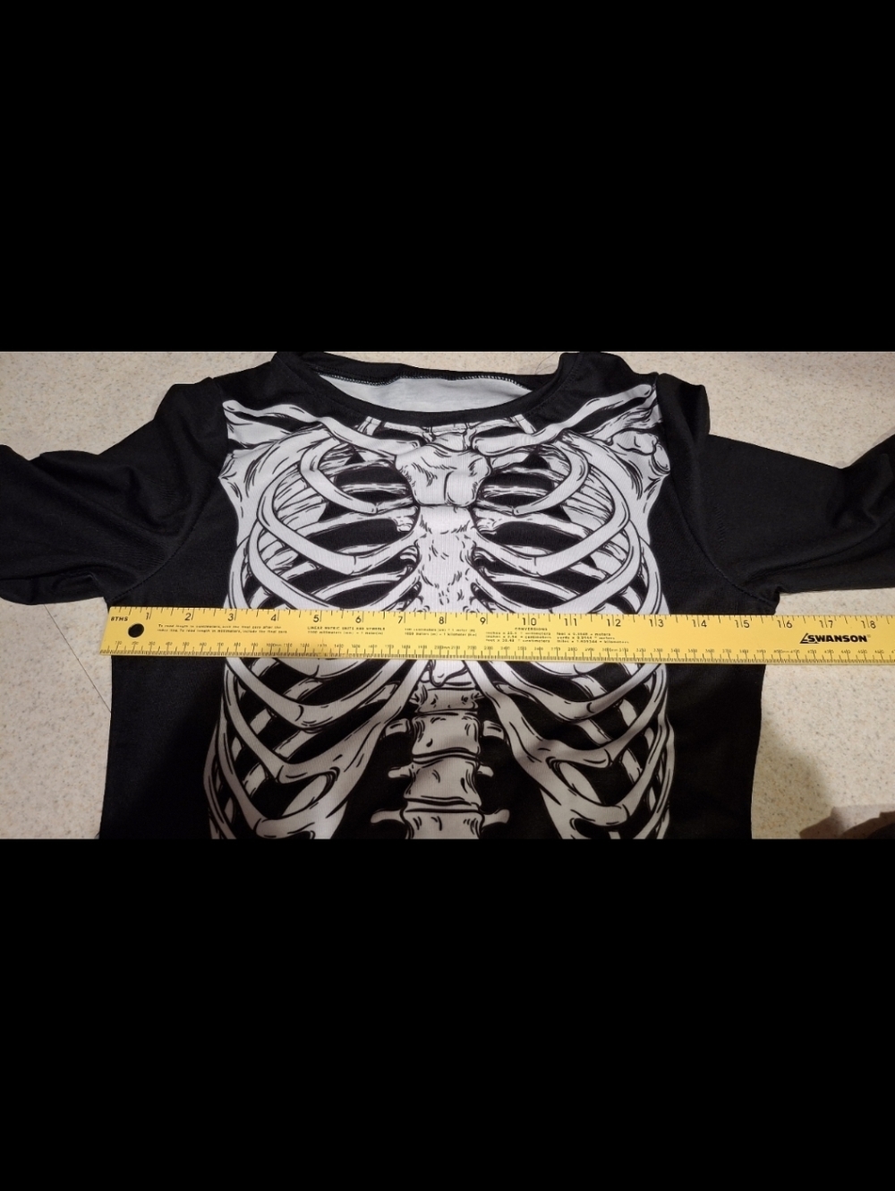 The Oblong Box Shop Skeleton Print Long Sleeve Midi Dress - Picture 6 of 8